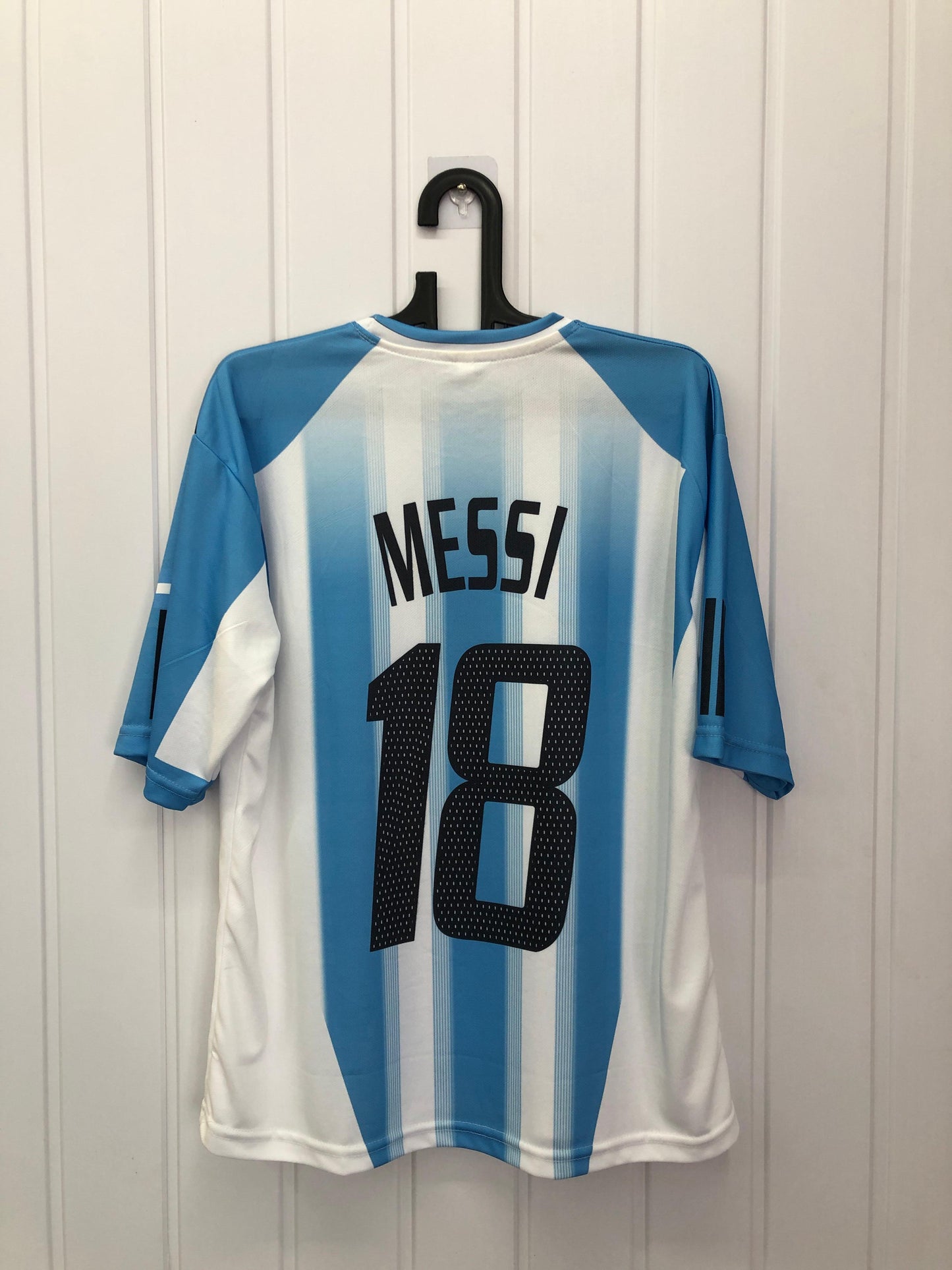 2005 ADIDAS ARGENTINA  MESSI 18 HOME SOCCER JERSEY